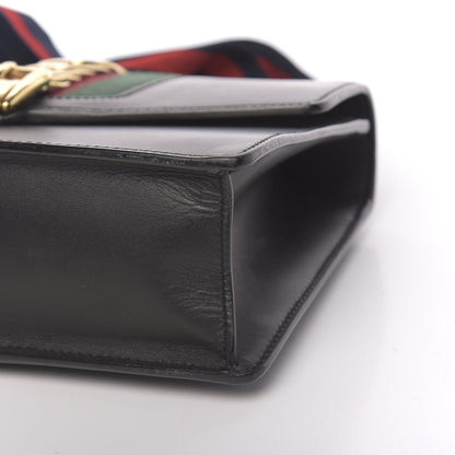Gucci Calfskin Small Sylvie Shoulder Bag Black 10 of 13