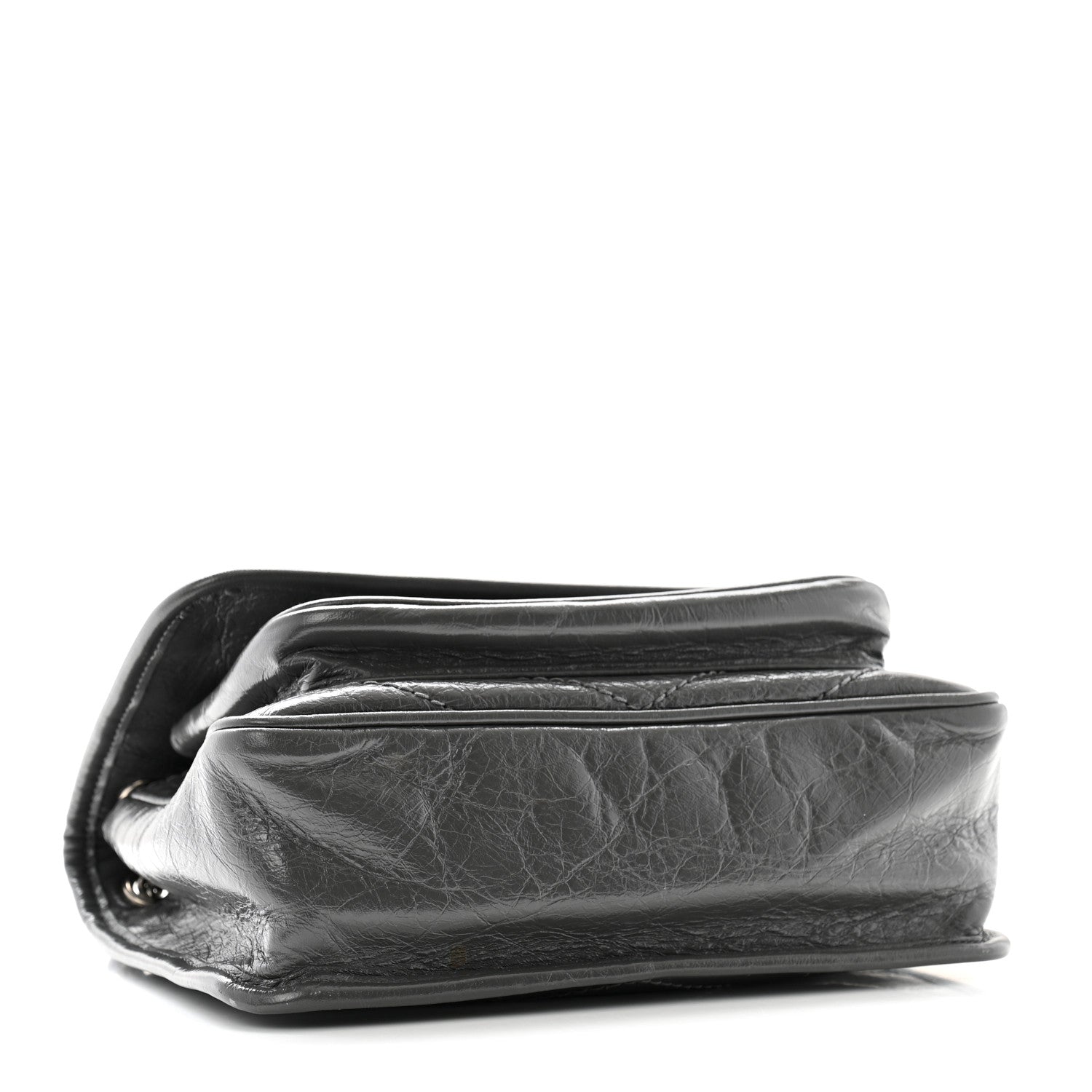 Saint Laurent Crinkled Calfskin Matelasse Monogram Baby Niki Chain Satchel Storm 4 of 13