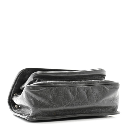 Saint Laurent Crinkled Calfskin Matelasse Monogram Baby Niki Chain Satchel Storm 4 of 13