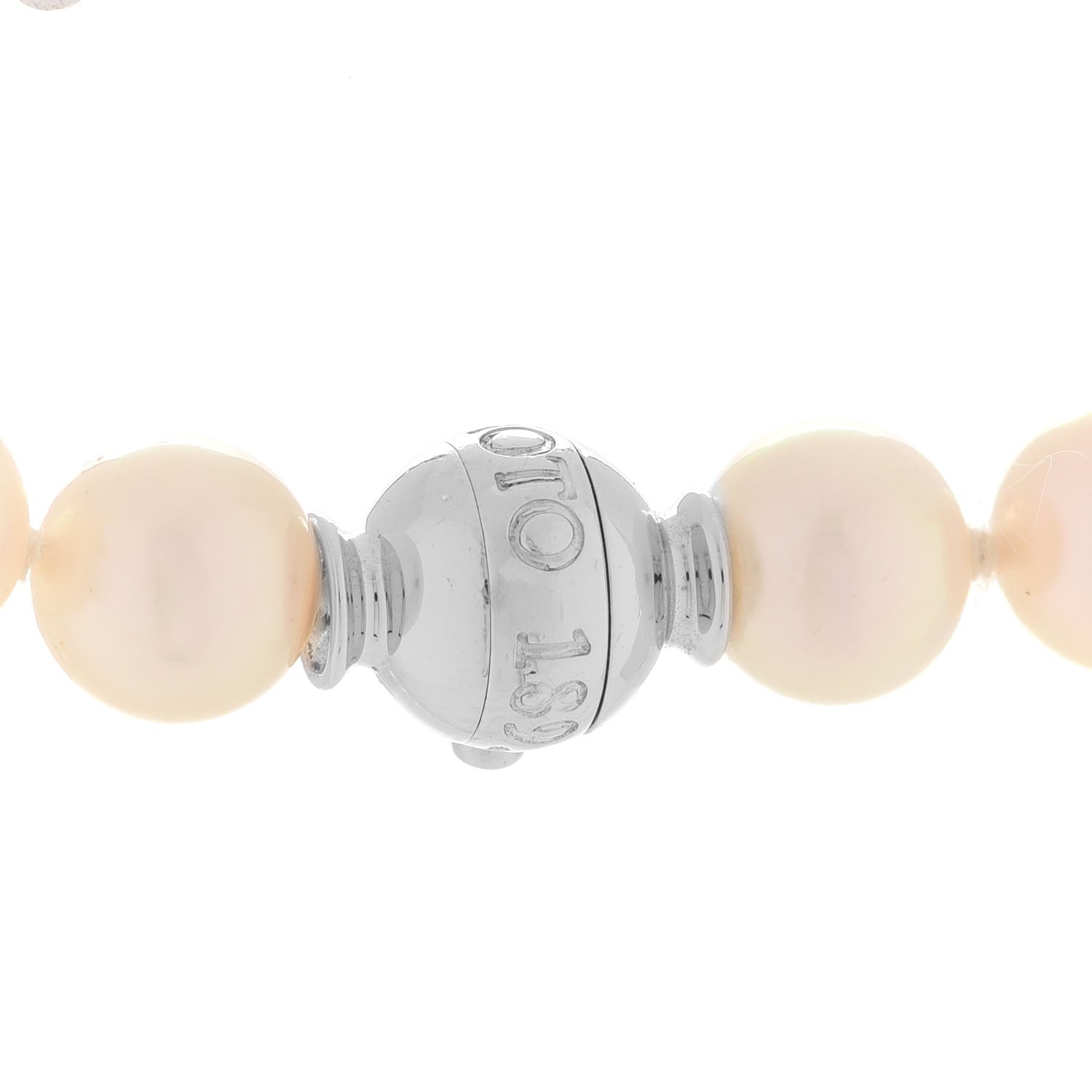 Mikimoto 18K White Gold Diamond Akoya Pearl 7-7.5mm Strand Rondelle Necklace 4 of 6