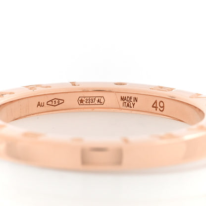 Bulgari 18K Rose Gold White Ceramic B.Zero1 Two-Band Ring 49 5 4 of 5