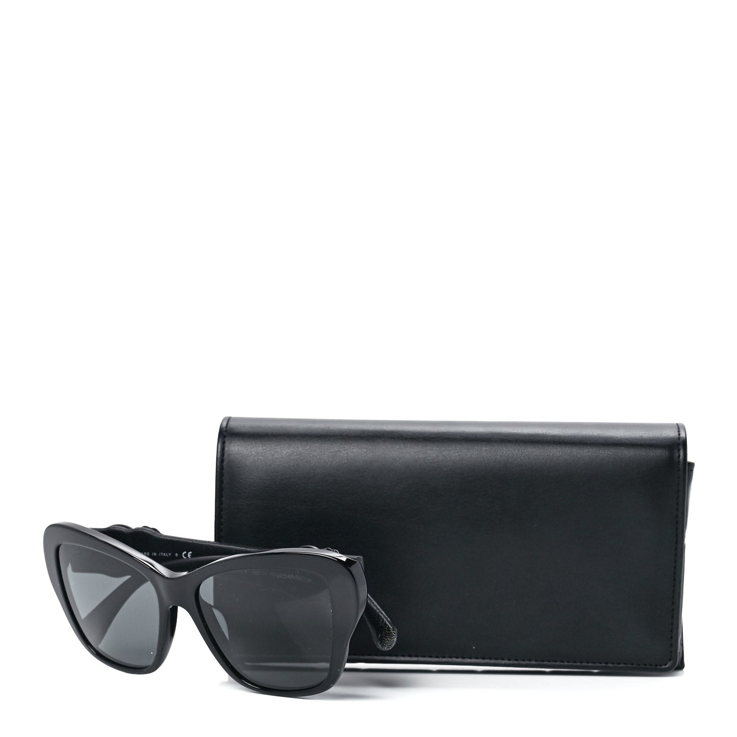 Acetate Lambskin CC Sunglasses 5457-Q-A Black