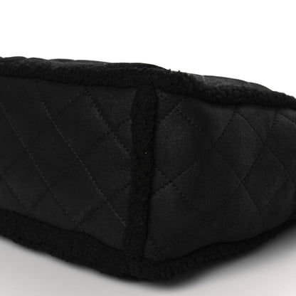 Chanel Lambskin Shearling Small Coco Neige Shopping Tote Black 8 of 8