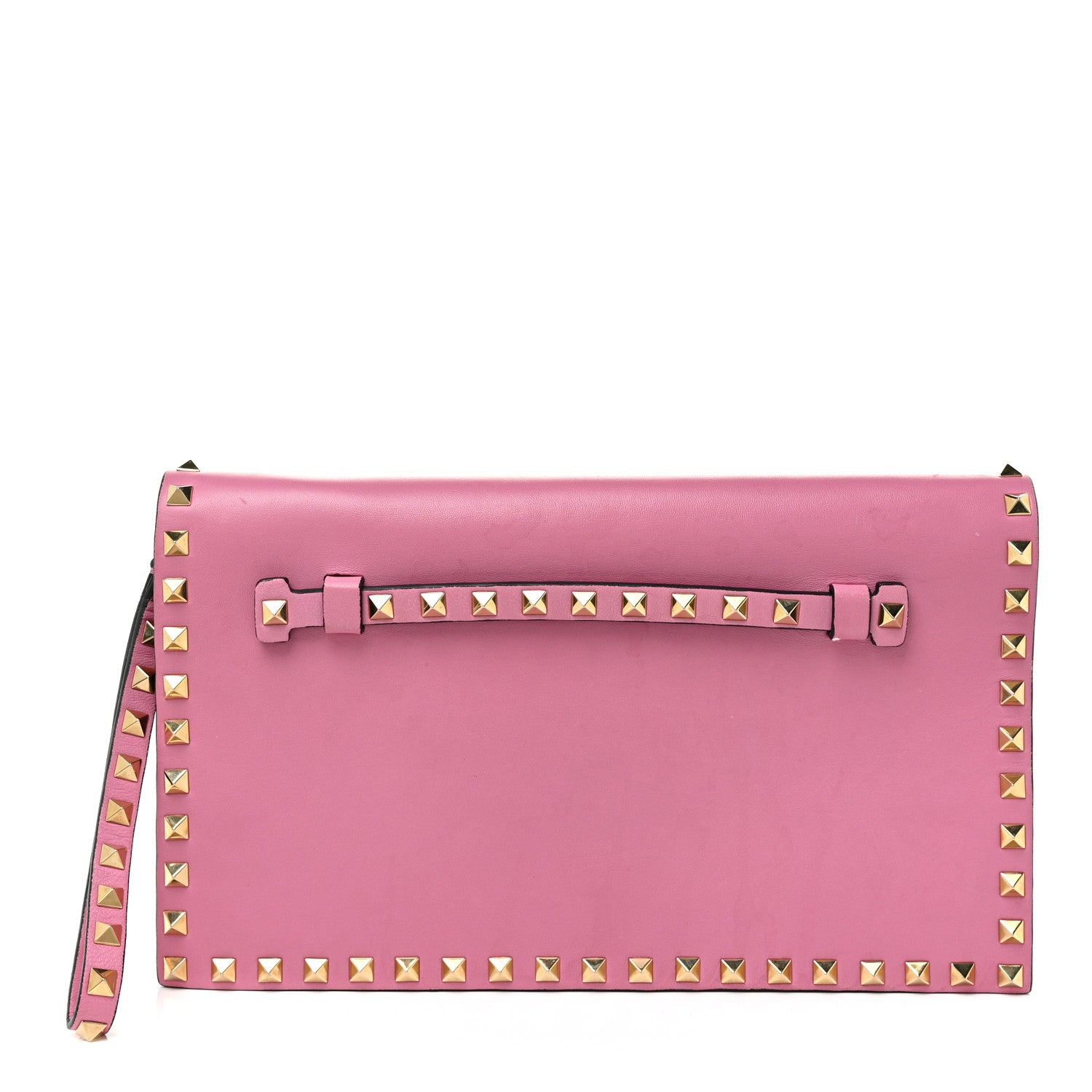 Valentino Garavani Nappa Rockstud Wristlet Clutch Ninphea 1 of 19