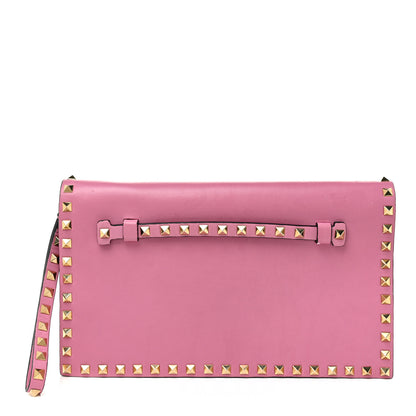 Valentino Garavani Nappa Rockstud Wristlet Clutch Ninphea 1 of 19