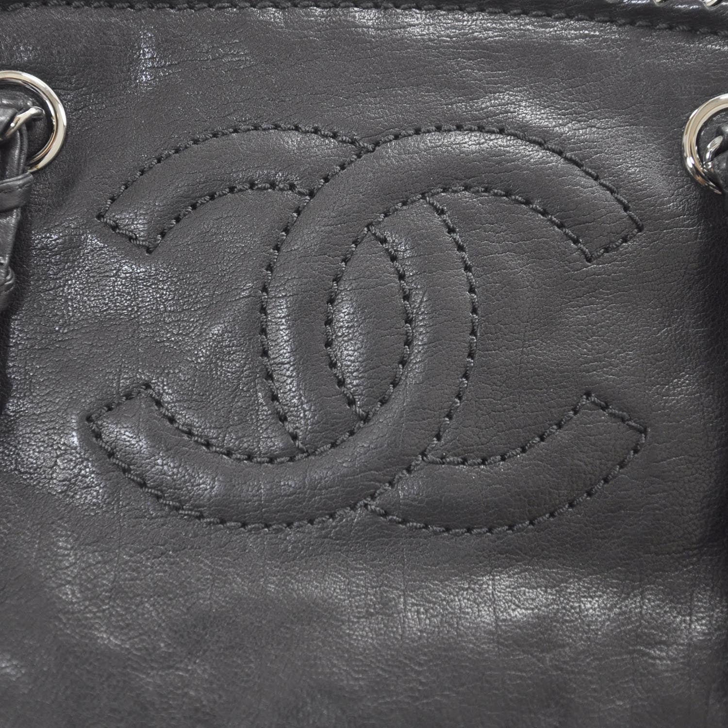 Chanel Leather Luxe Ligne Medium Bowler Black 9 of 9