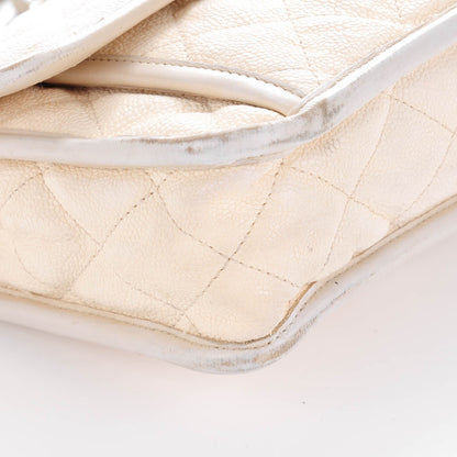Chanel Caviar Quilted Medium French Riviera Flap White 11 of 16