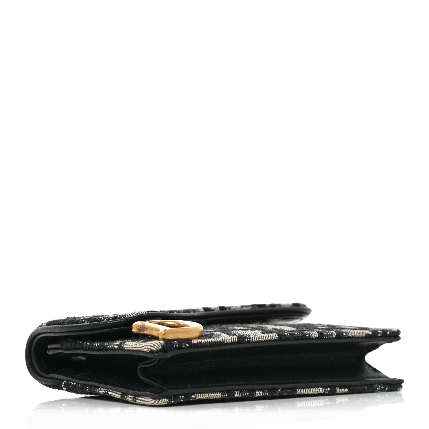 Christian Dior Oblique Saddle Card Holder Blue 4 of 7