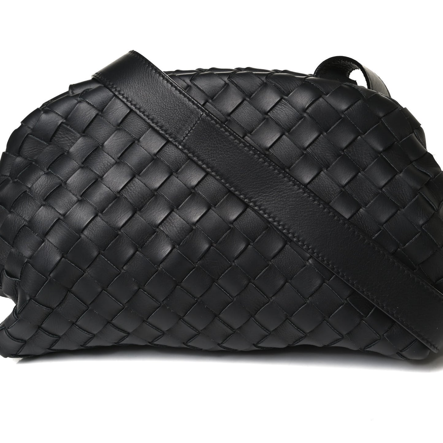 Nappa Intrecciato Messenger Bag Black