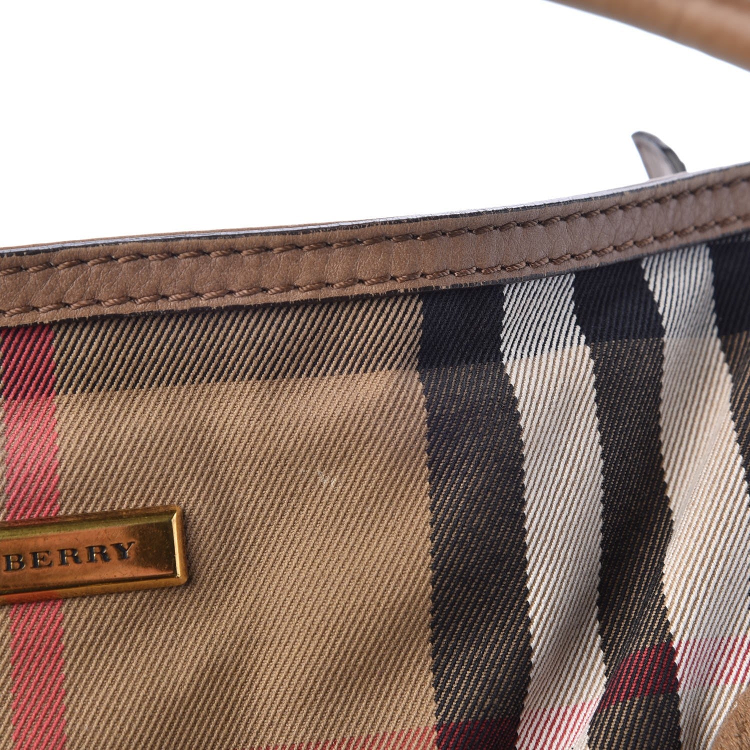 Burberry Vintage Leather House Check Medium Creighton Hobo Dark Stone 12 of 28