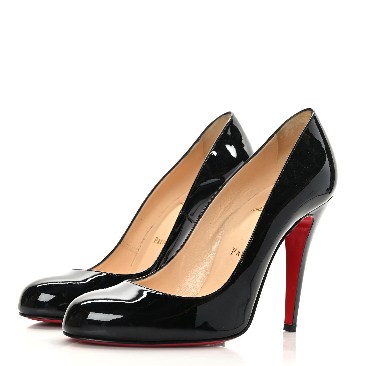 Christian Louboutin Patent Ron Ron 100 Pumps 39 Black 3 of 7