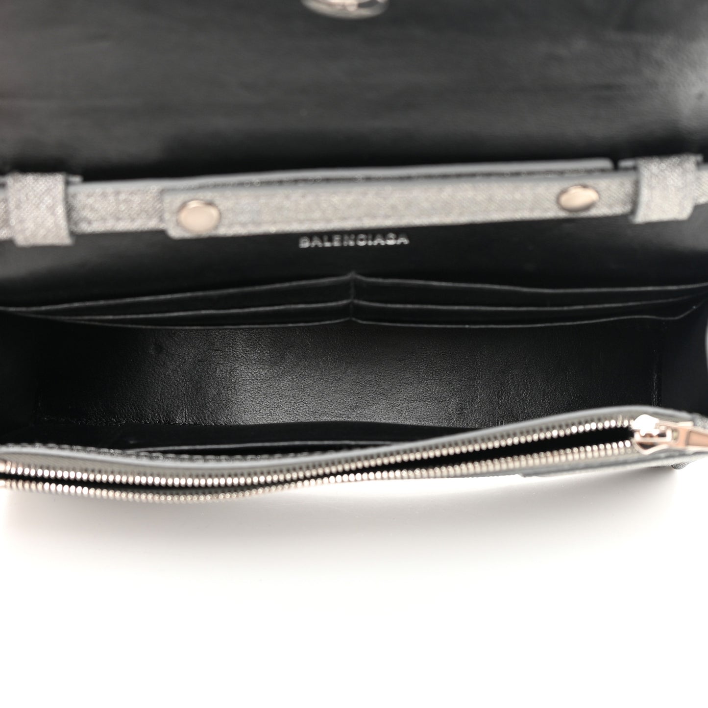 Glitter Fabric Hourglass Chain Bag Grey