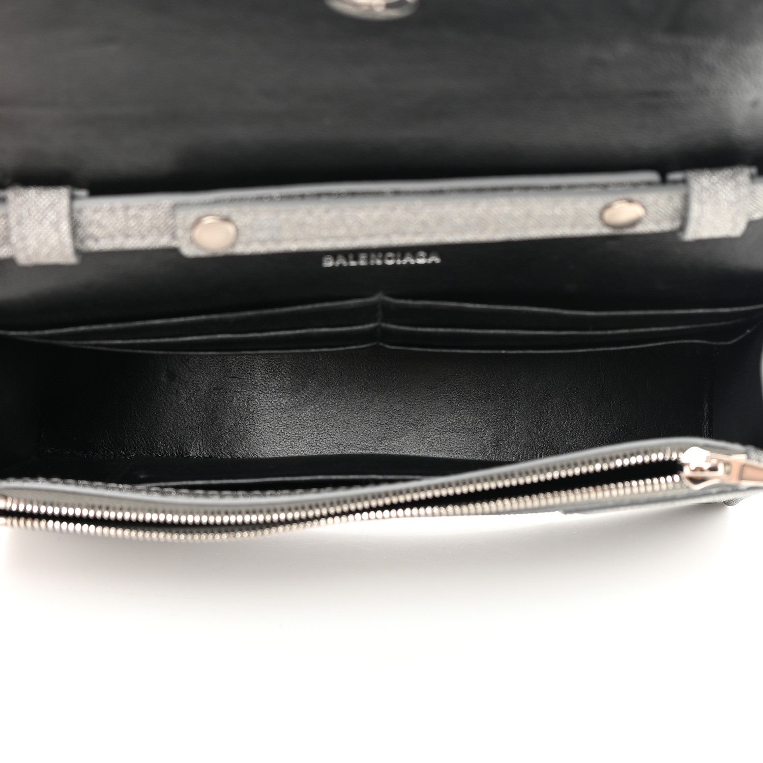 Balenciaga Glitter Fabric Hourglass Chain Bag Grey 5 of 14