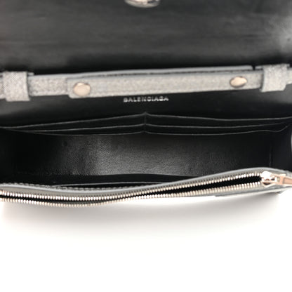 Balenciaga Glitter Fabric Hourglass Chain Bag Grey 5 of 14