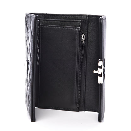 Chanel Lambskin Quilted CC Box Flap Wallet Black 5 of 13