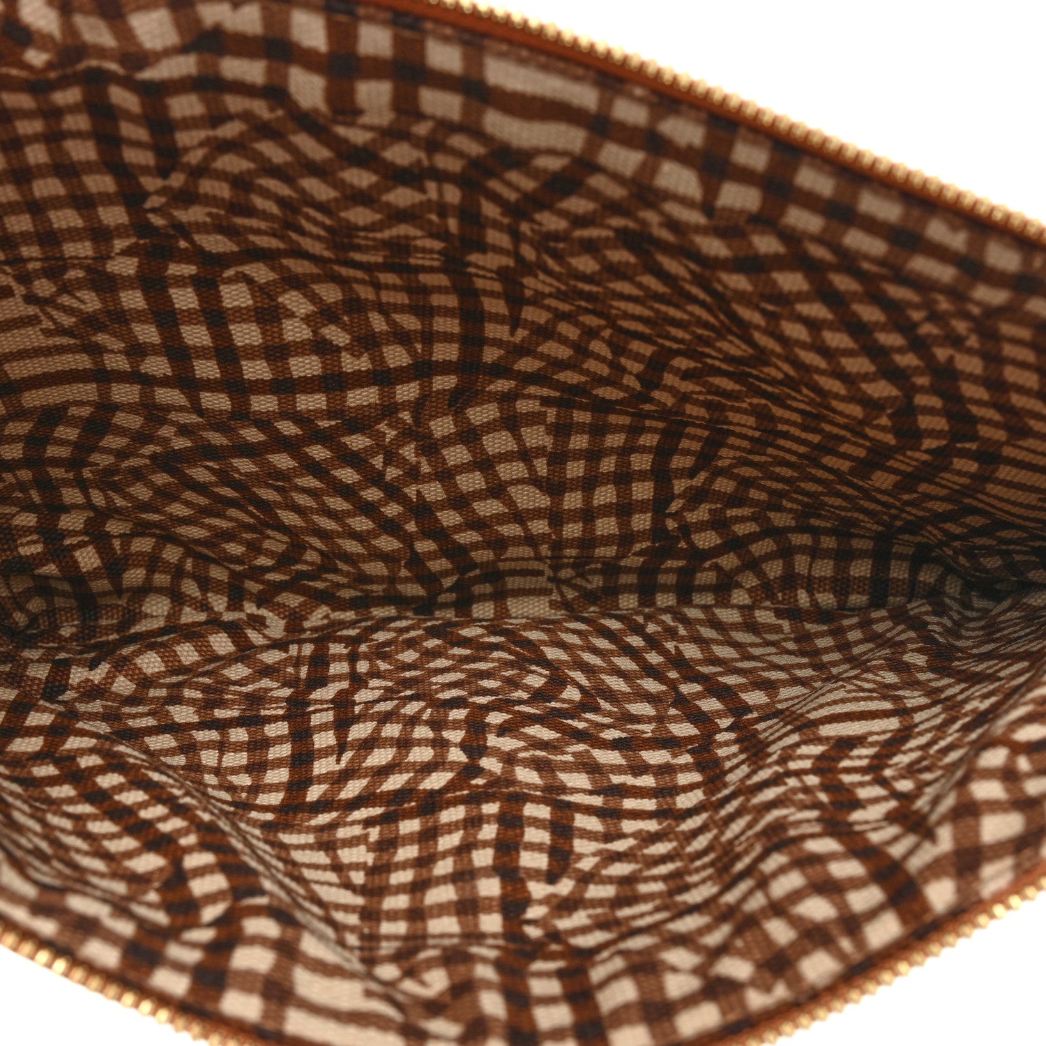 MCM Visetos Liz Shopper Tote Pouch Cognac 5 of 8