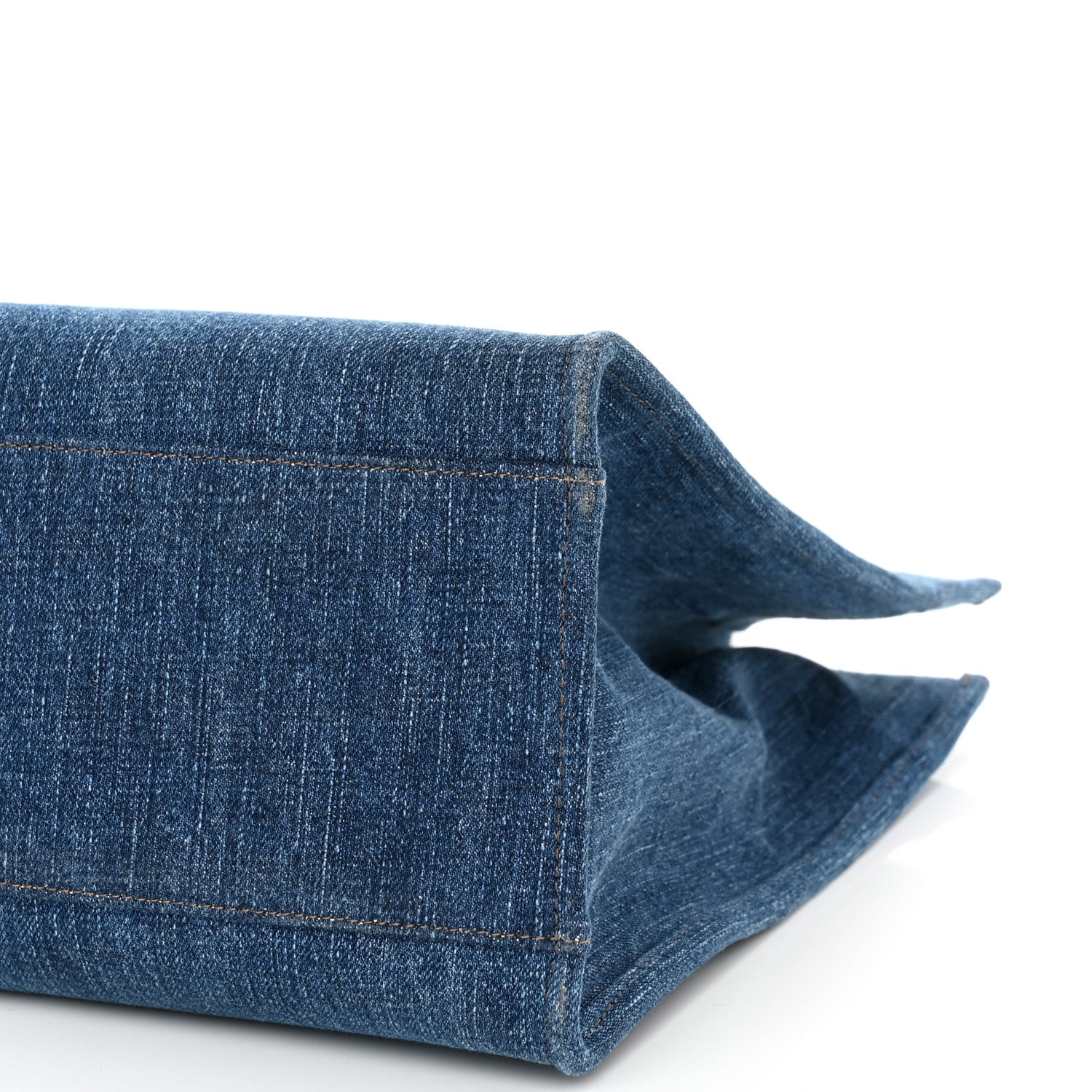 Versace Denim Calfskin La Medusa Tote Bag Blue 9 of 9