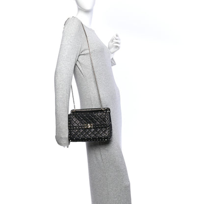 Valentino Garavani Nappa Medium Rockstud Spike Shoulder Bag Black 2 of 10