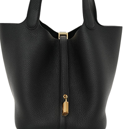 Hermes Taurillon Clemence Picotin Lock 22 MM Black 8 of 11