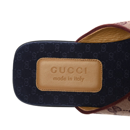 Gucci Canvas GG Monogram Mens Criss Cross Slide Sandals 8 Sahara Rubino Chardonnay 8 of 10