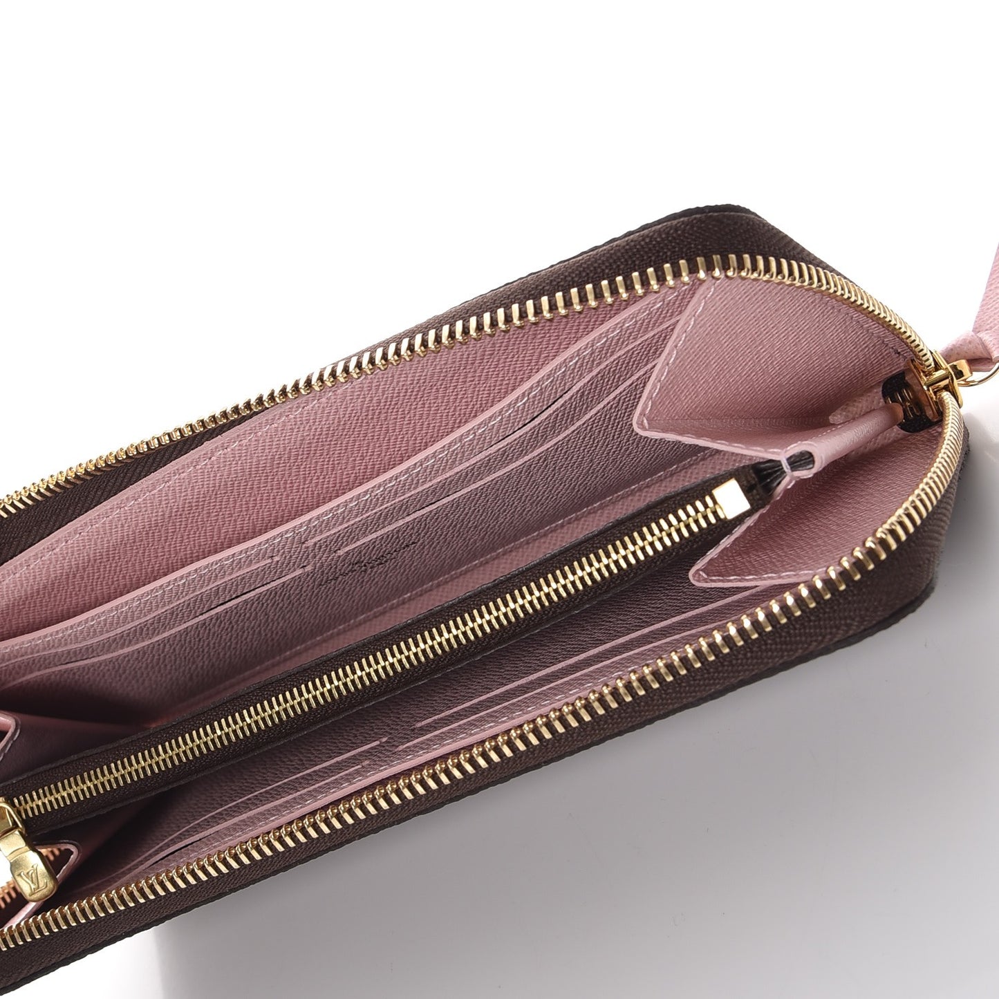 Monogram Clemence Wallet Rose Ballerine