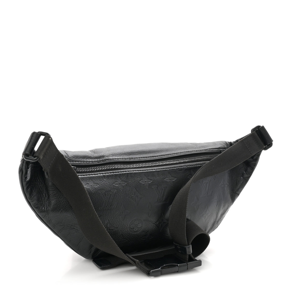 Louis Vuitton Calfskin Monogram Shadow Discovery Bumbag Black 3 of 12