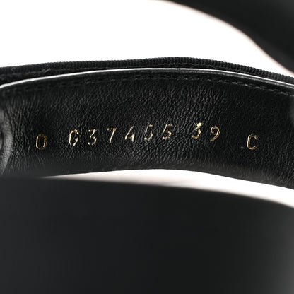 Chanel Grosgrain Crystal Logo Platform Sandals 39 Black 7 of 9