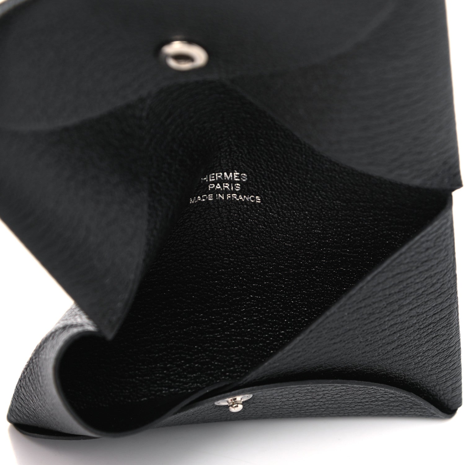 Hermes Chevre Mysore Calvi Card Case Black 4 of 4