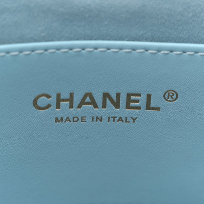 Chanel Washed Denim Quilted Medium Chanel 25 Handbag Blue 7 of 11