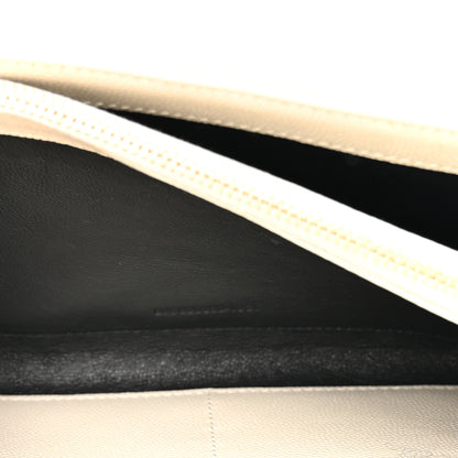 Saint Laurent Grain De Poudre Mixed Matelasse Triquilt Monogram Chain Wallet Crema Soft 6 of 12