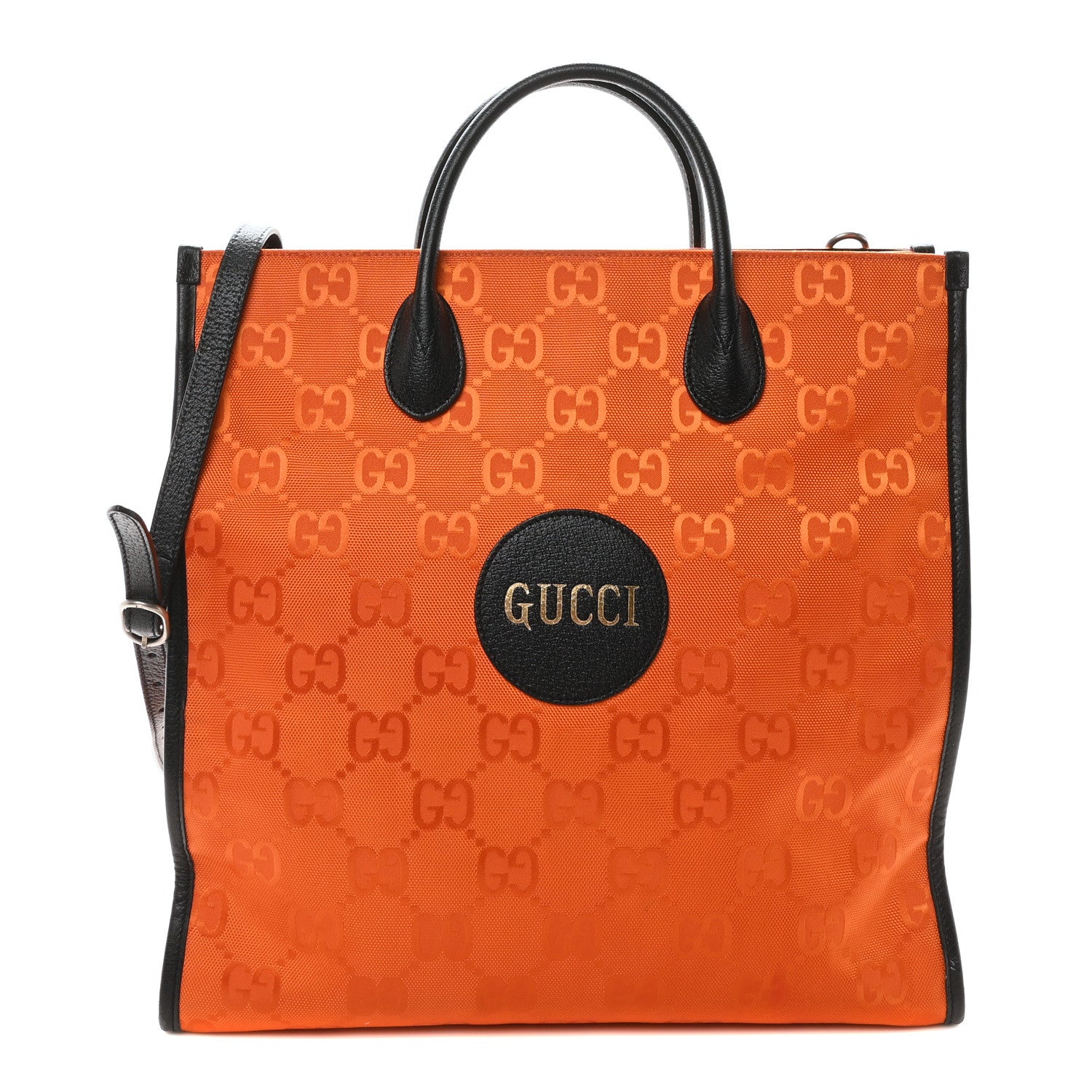 Gucci Econyl Nylon Monogram Off The Grid Long Tote Bag Carrot Orange Black 1 of 10