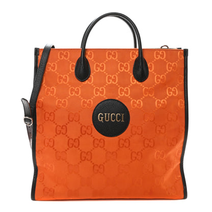 Gucci Econyl Nylon Monogram Off The Grid Long Tote Bag Carrot Orange Black 1 of 10