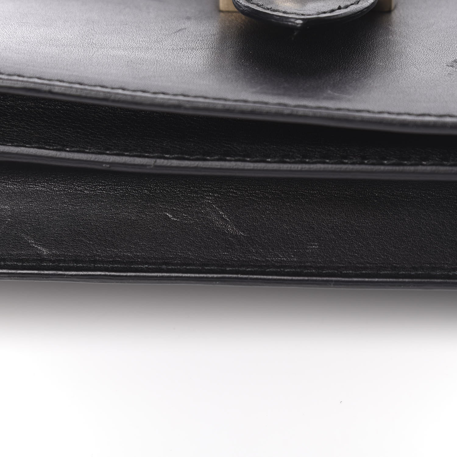 Gucci Calfskin Medium 1973 Shoulder Flap Bag Black 12 of 17
