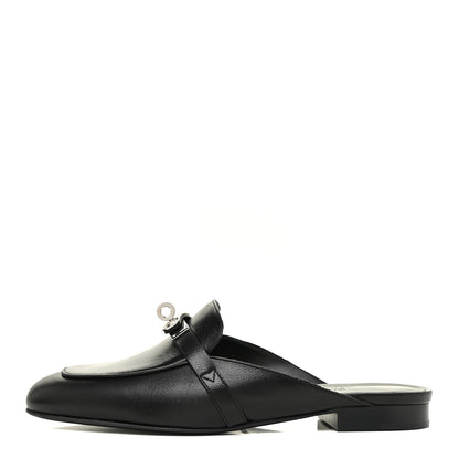 Hermes Goatskin Oz Mules 37 Black 1 of 8