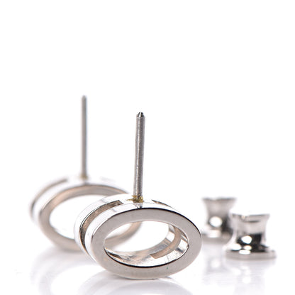 Hermes Palladium Lacquered Pop H Earrings White 3 of 5