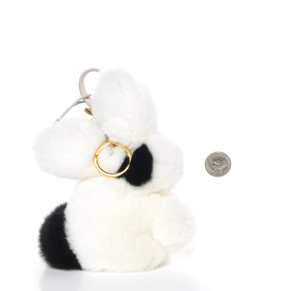 Prada Fur Rabbit Charm White Black 2 of 4
