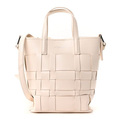 3.1 Phillip Lim Smooth Calfskin Odita Mini Modern Lattice Bucket Bag Off White 1 of 11