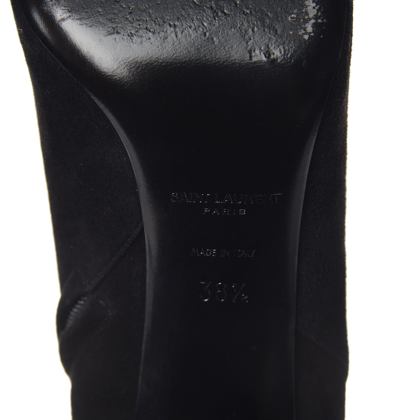 Suede Loulou Ankle 95 Zip Boot 38.5 Black
