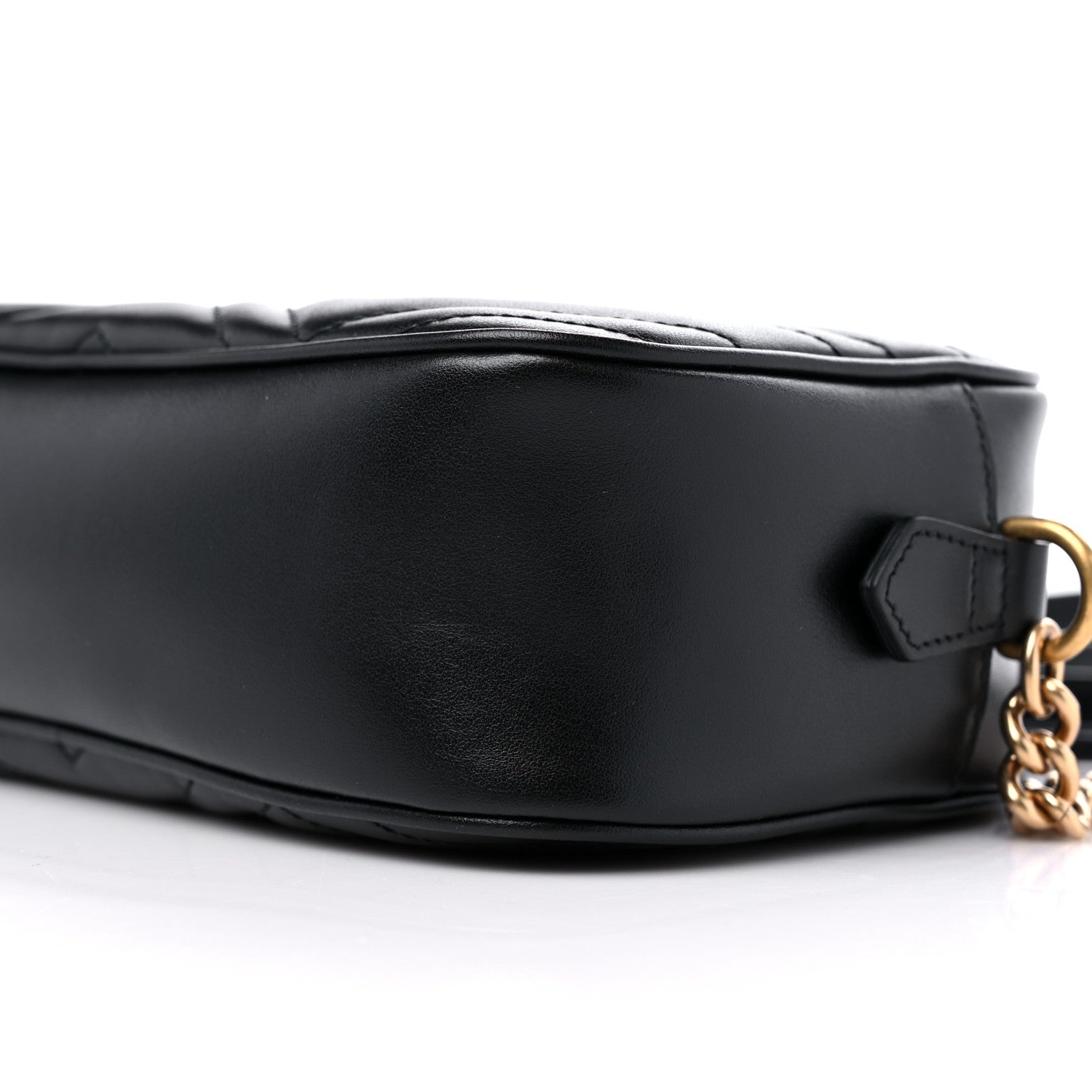 Gucci Calfskin Matelasse Small GG Marmont Chain Shoulder Bag Black 8 of 8
