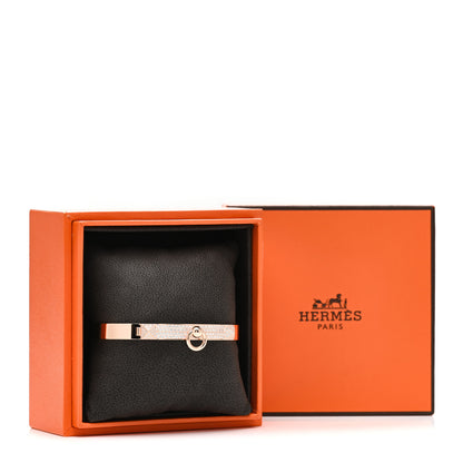 Hermes 18K Rose Gold Diamond PM Collier De Chien Pave Bracelet ST 4 of 4