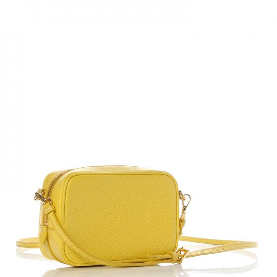 Prada Saffiano Mini Camera Crossbody Bag Soleil 3 of 10