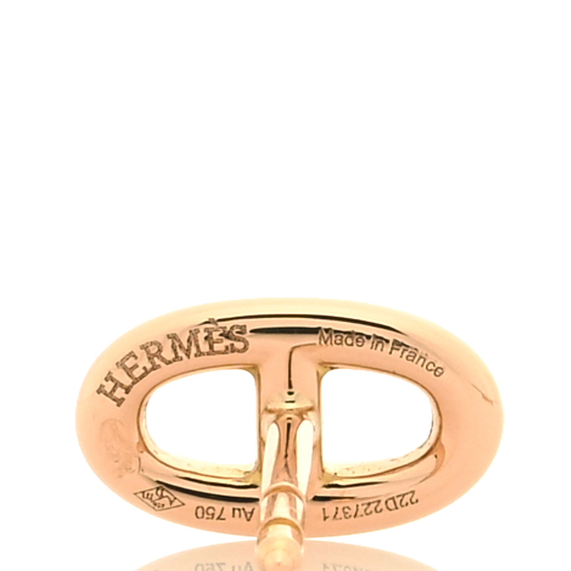 Hermes 18K Rose Gold TPM Farandole Stud Earrings 3 of 3