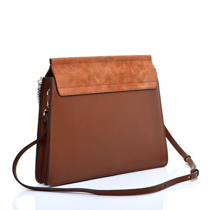 Chloe Suede Calfskin Medium Faye Shoulder Bag Tobacco 3 of 9