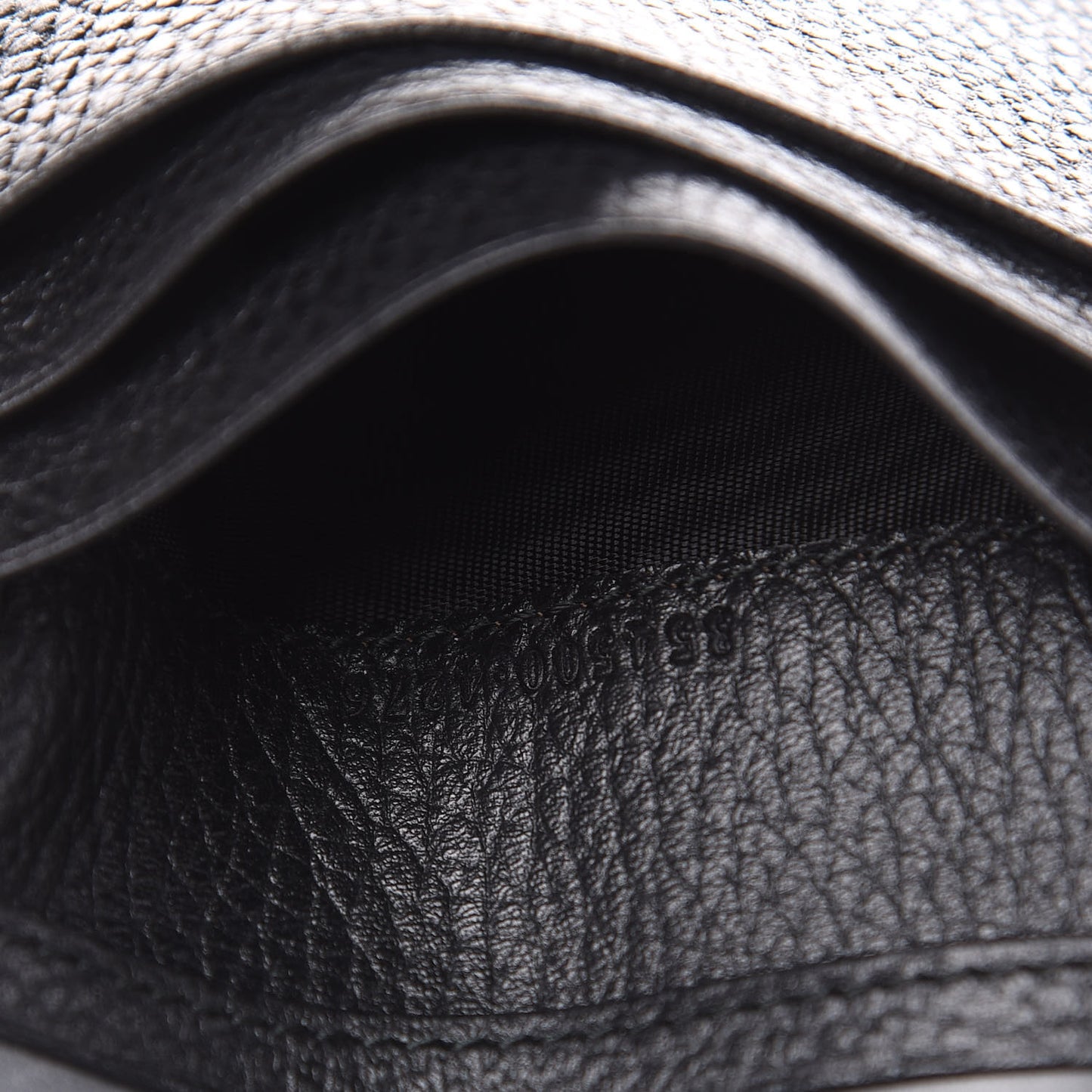 Dollar Calfskin Swing Train Pass Card Case Black