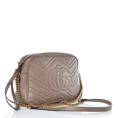 Gucci Calfskin Matelasse Medium GG Marmont Chain Shoulder Bag Porcelain Rose 3 of 7
