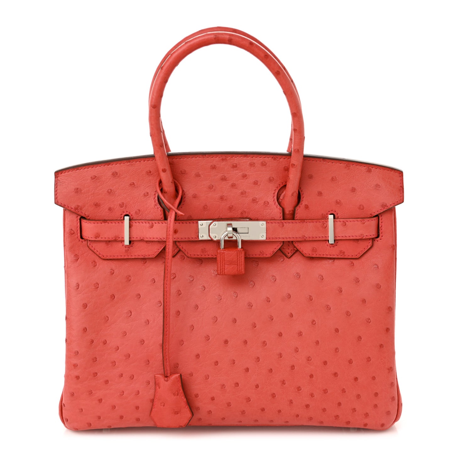 Ostrich Birkin 30 Bougainvillea