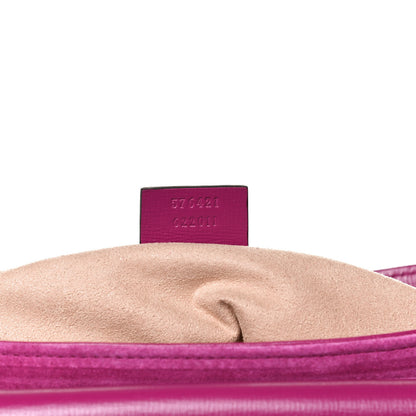 Gucci Suede Azalea Calfskin Small Marina Chain Shoulder Bag Fucsia 7 of 14