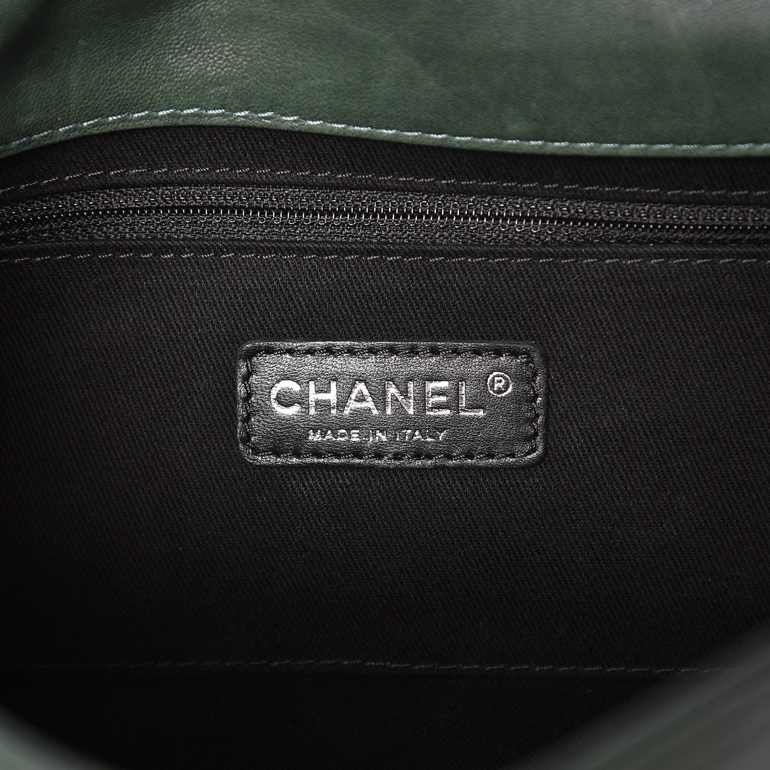Chanel Washed Lambskin Jumbo Take Away Flap Green 12 of 21