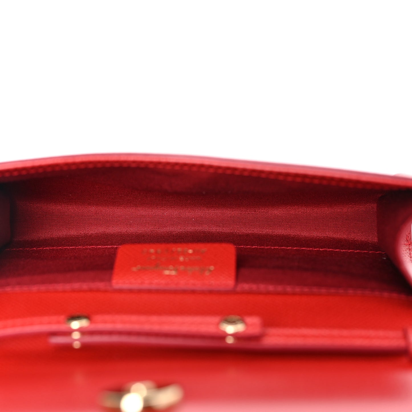 Hammered Calfskin Vara Bow Minibag Red