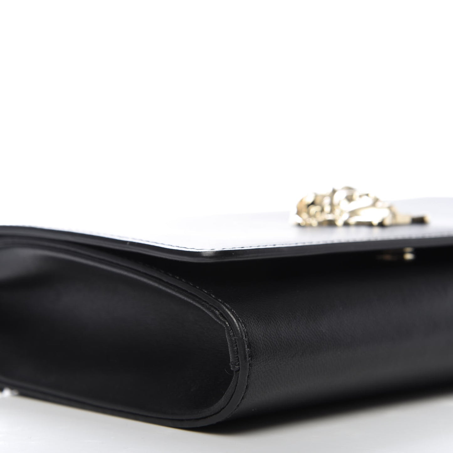 Vitello Palazzo Medusa Evening Clutch Bag Black
